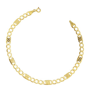 Goldarmbänd Gold Armbänd Armkette Platte Figaro