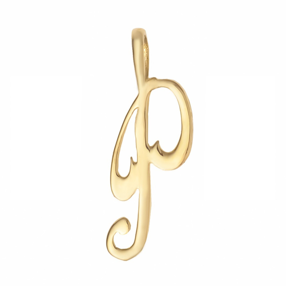 Anhänger Buchstabe P Kettenanhänger Goldanhänger Gelbgold