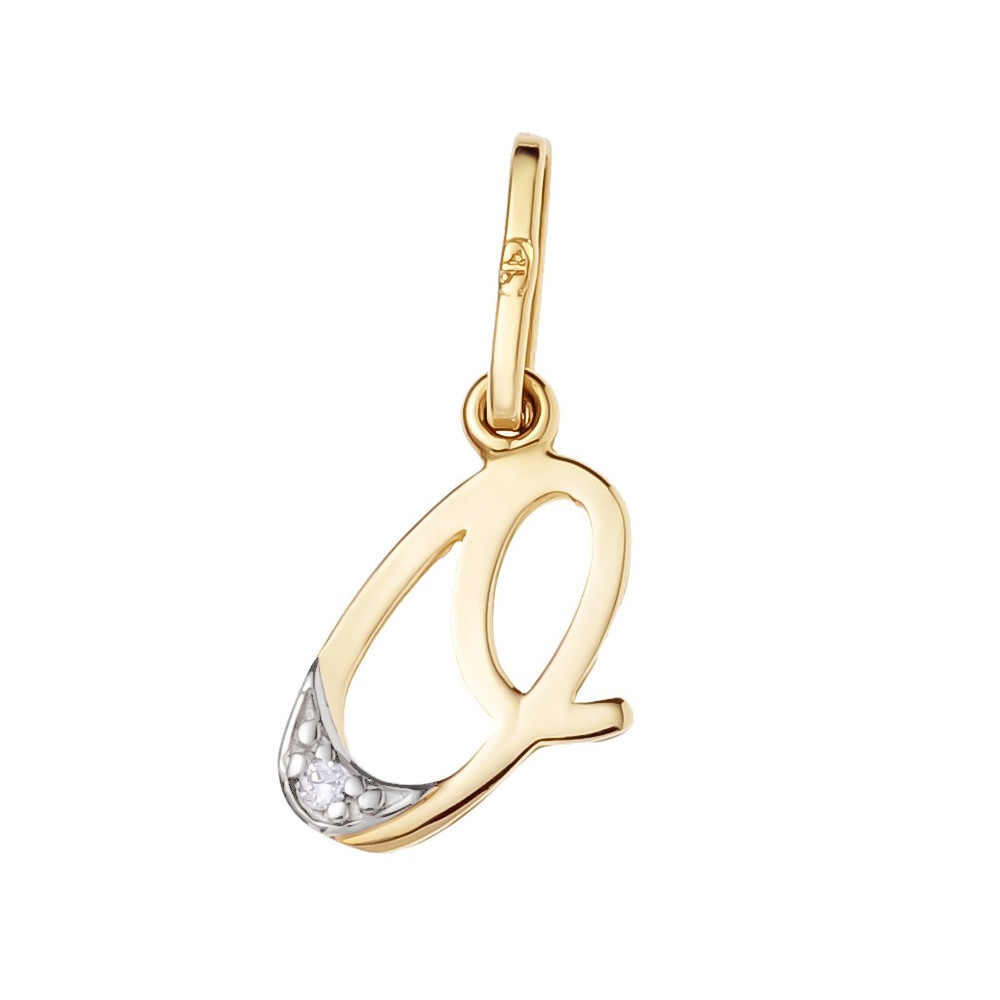 Anhänger Buchstabe O Kettenanhänger Goldanhänger Gelbgold