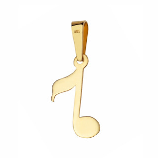 Anhänger Musik Note Kettenanhänger Gold Goldanhänger 585er 14KT