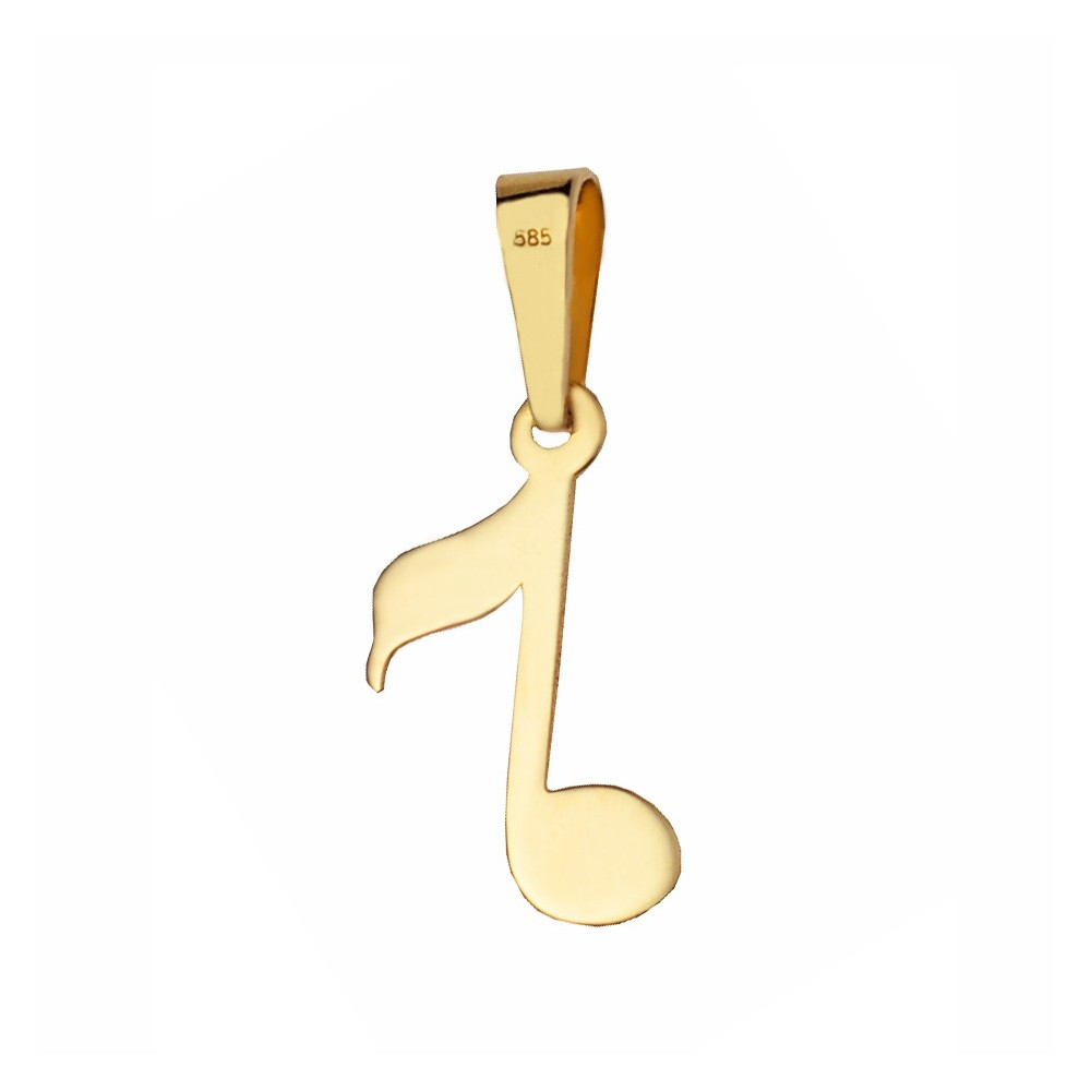 Anhänger Musik Note Kettenanhänger Gold Goldanhänger 585er 14KT