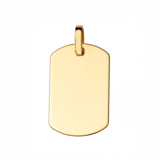 Złota zawieszka wisiorek blaszka nieśmiertelnik grawer