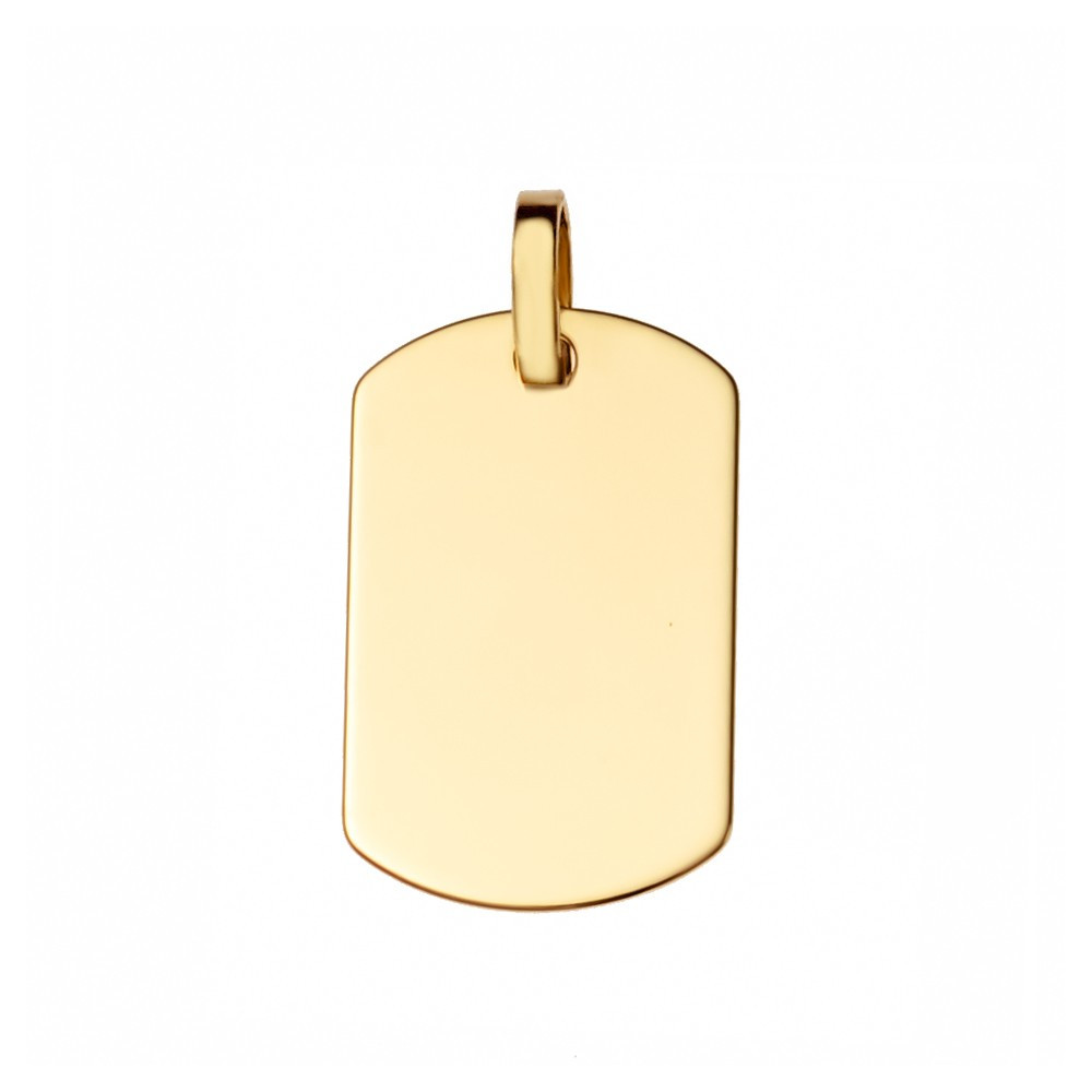 Anhänger Gravurplatte Gravur Platte Kettenanhänger Gelbgold Goldanhänger 585er 14KT