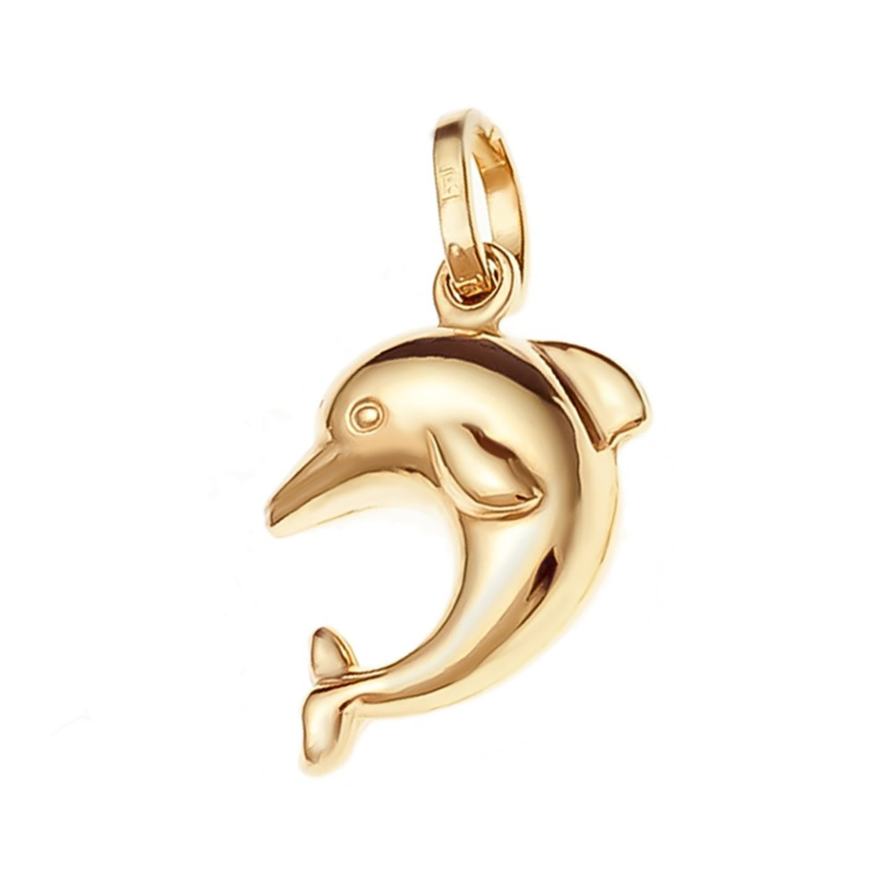 Anhänger Kettenanhänger Delphin 585er 14Kt Gelbgold Goldanhänger Delfin