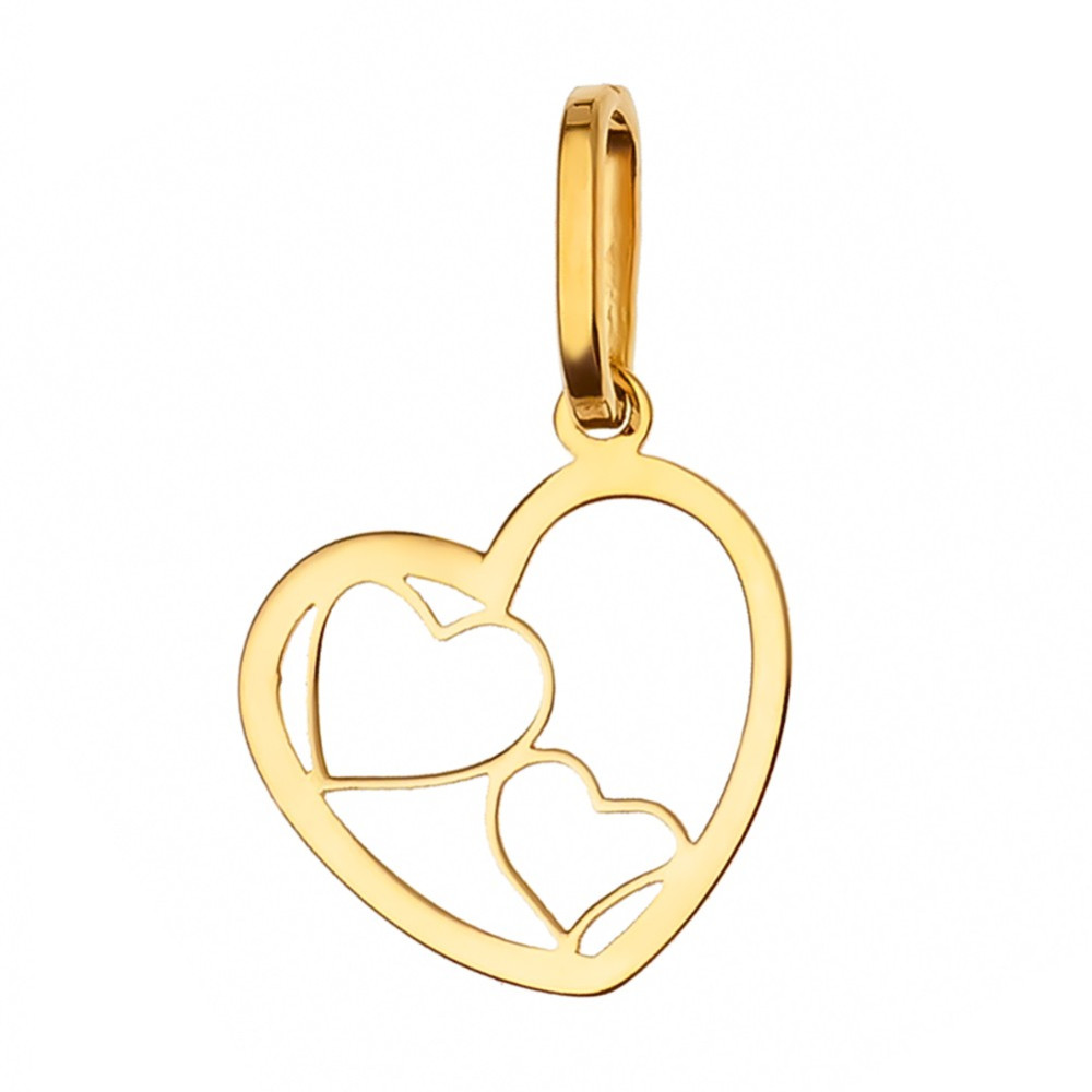 Anhänger Kettenanhänger Gelbgold Goldanhänger Herz 585er 14KT