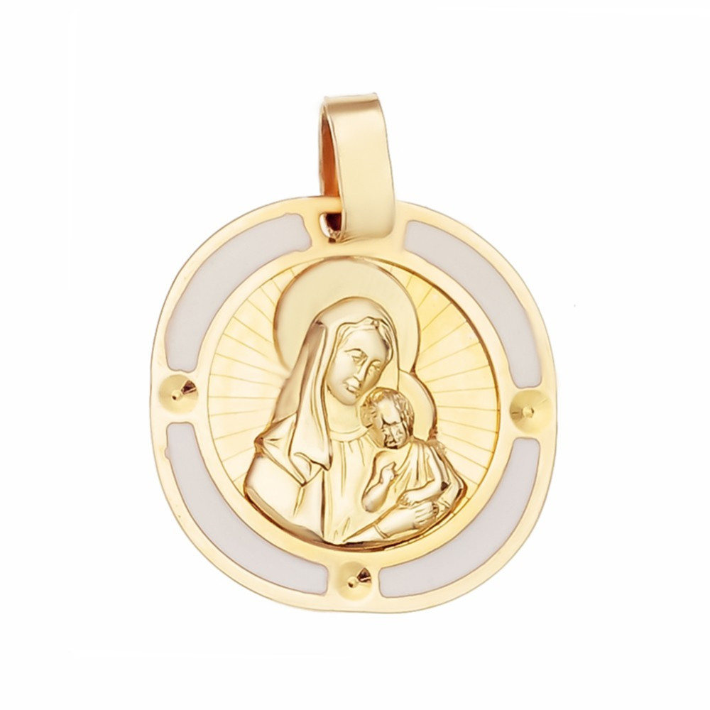 Anhänger Madonna Maria mit Jesuskind Goldanhänger