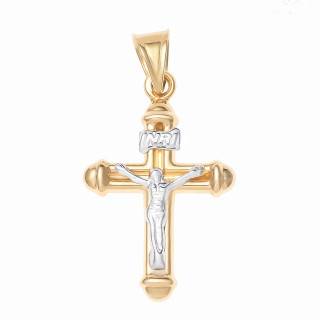 Goldanhänger Kettenanhänger Kreuz  Jesus Christus Goldkreuz Gelbgold 585er 14KT