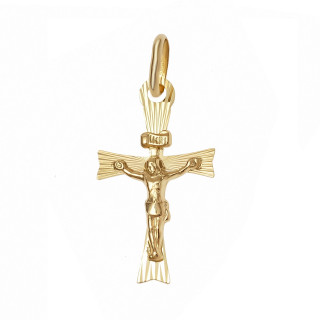 Goldanhänger Kettenanhänger Kreuz Jesus Christus Goldkreuz Gelbgold 585er 14KT