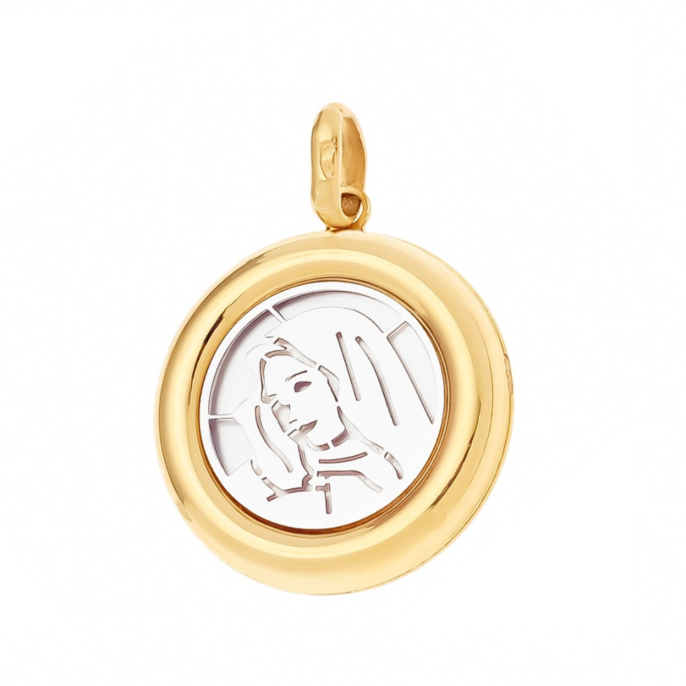 Anhänger Madonna Maria Gold 585er Bicolor Goldanhänger