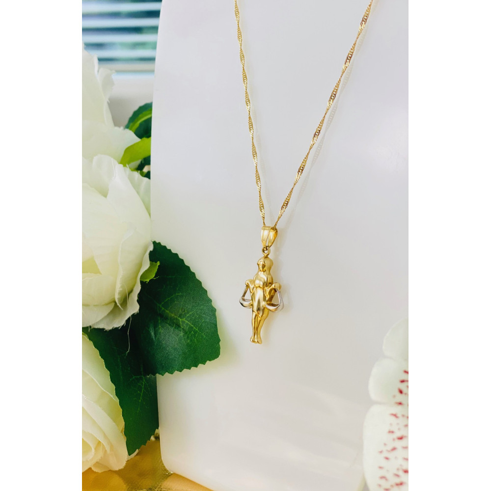 copy of Złoty wisiorek zawieszka rozeta ażurowa