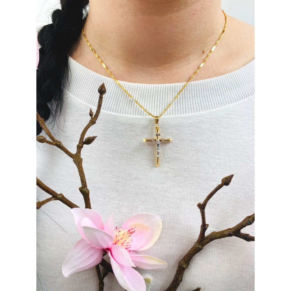 copy of Złoty krzyżyk klasyczny diamentowany