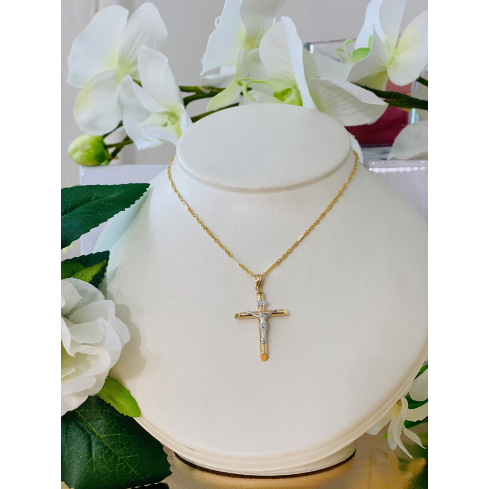 copy of Złoty krzyżyk klasyczny diamentowany