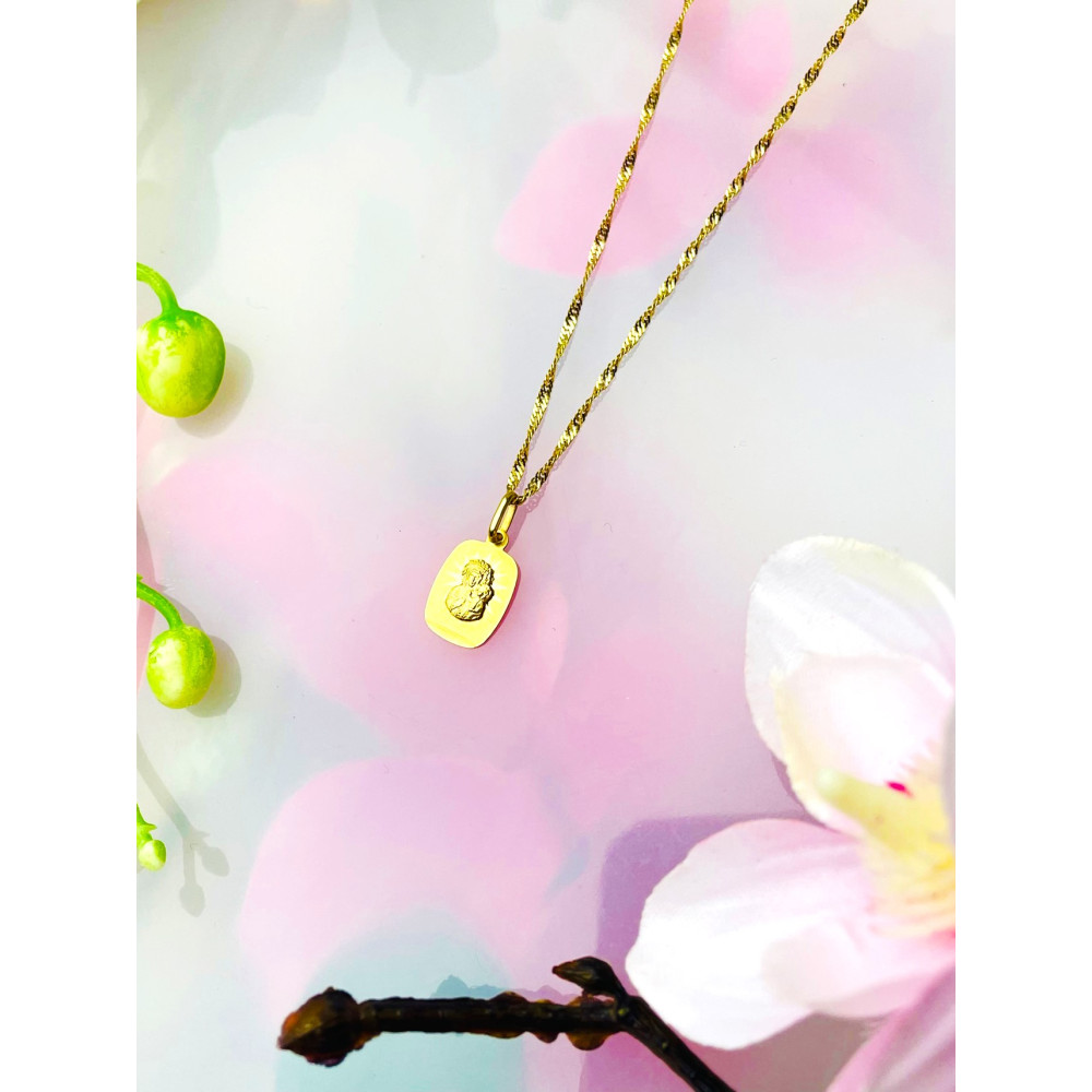 Anhänger Madonna Maria mit Jesuskind Goldanhänger