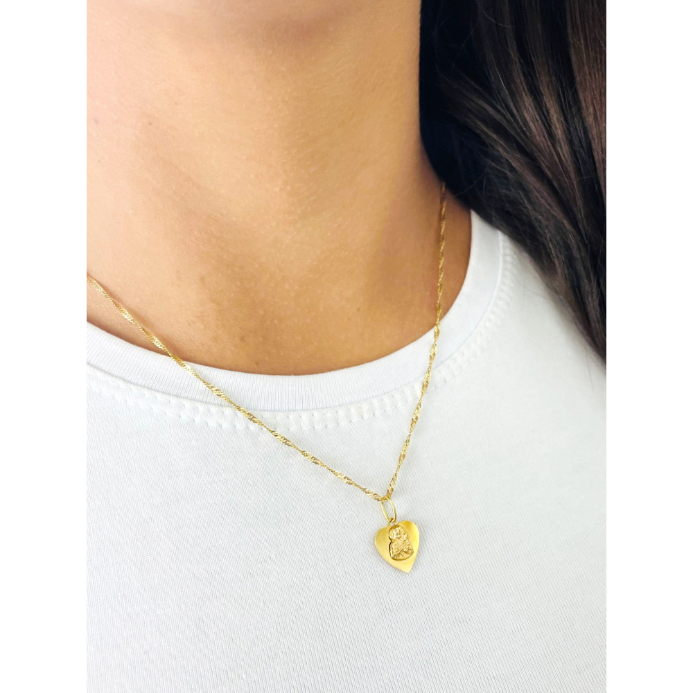 Anhänger Madonna Maria mit Jesuskind Goldanhänger