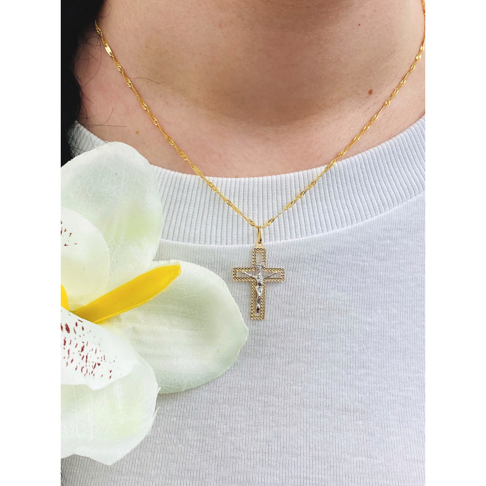 copy of Złoty krzyżyk klasyczny diamentowany