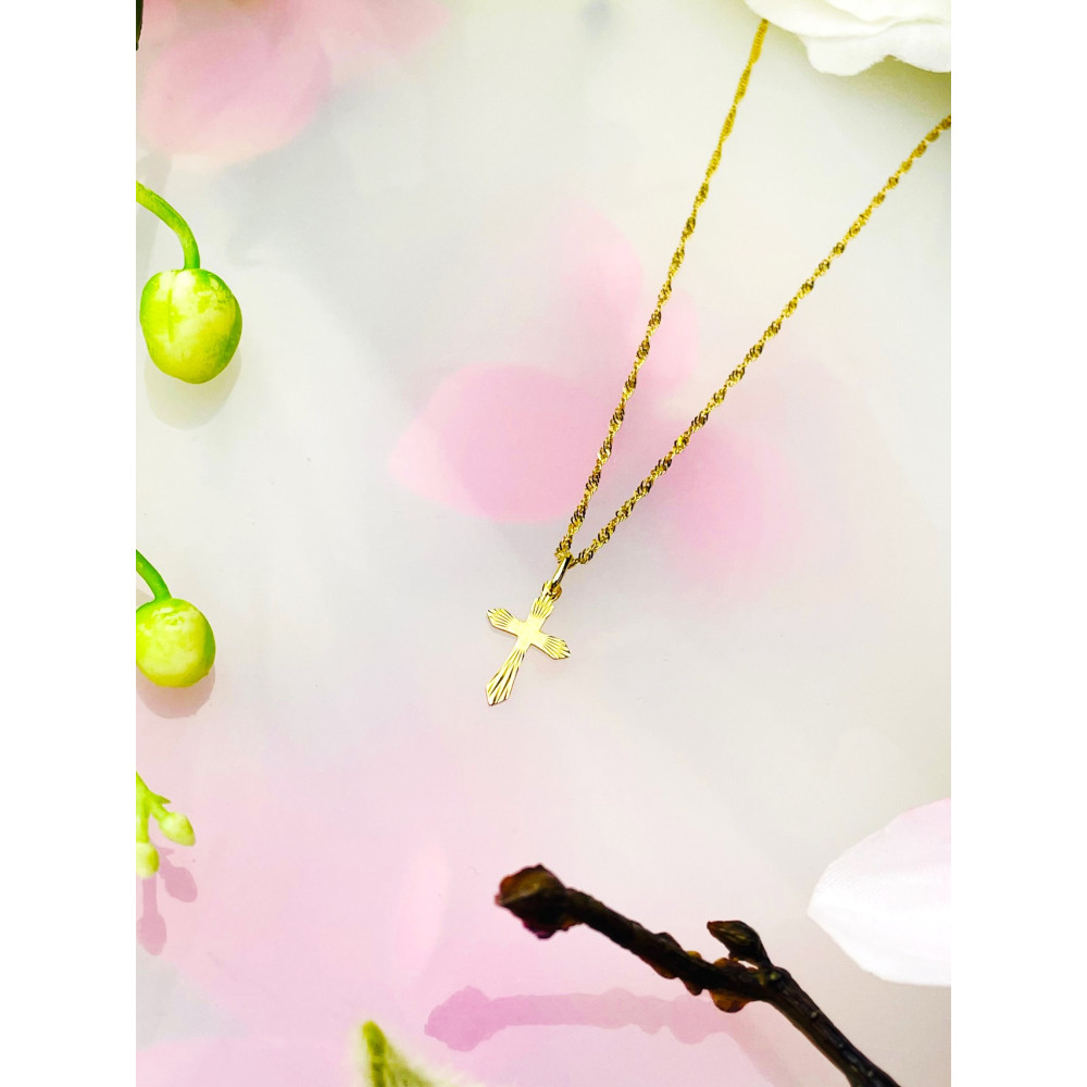 Goldanhänger Kettenanhänger Gold Anhänger Kreuz Goldkreuz Gelbgold 585er 14KT