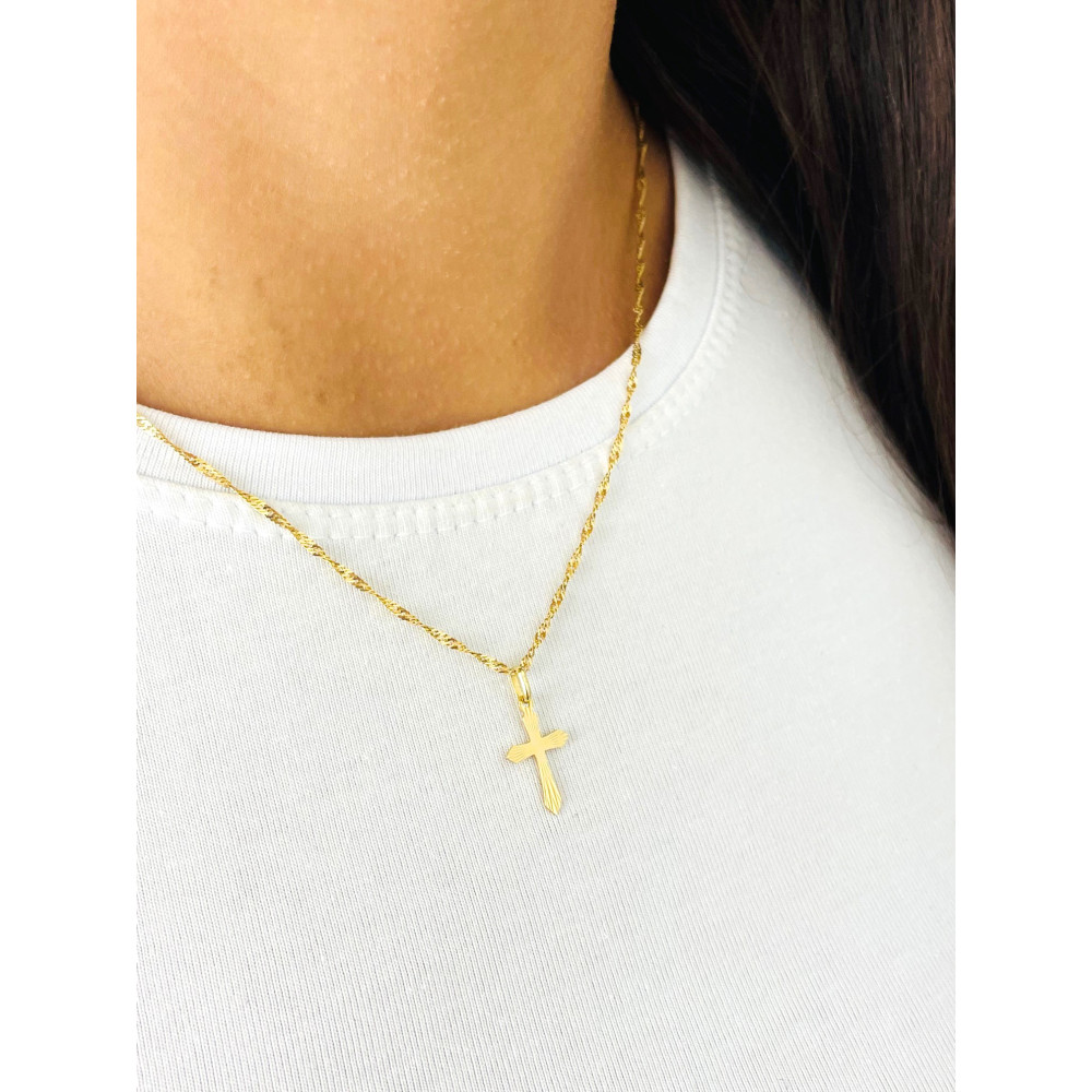 Goldanhänger Kettenanhänger Gold Anhänger Kreuz Goldkreuz Gelbgold 585er 14KT