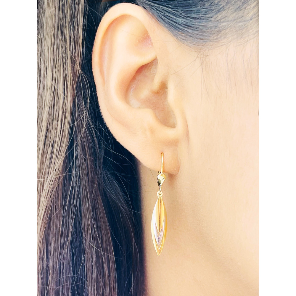 Ohrringe Ohrhänger Ohrstecker Ohrschmuck Gelbgold Paar