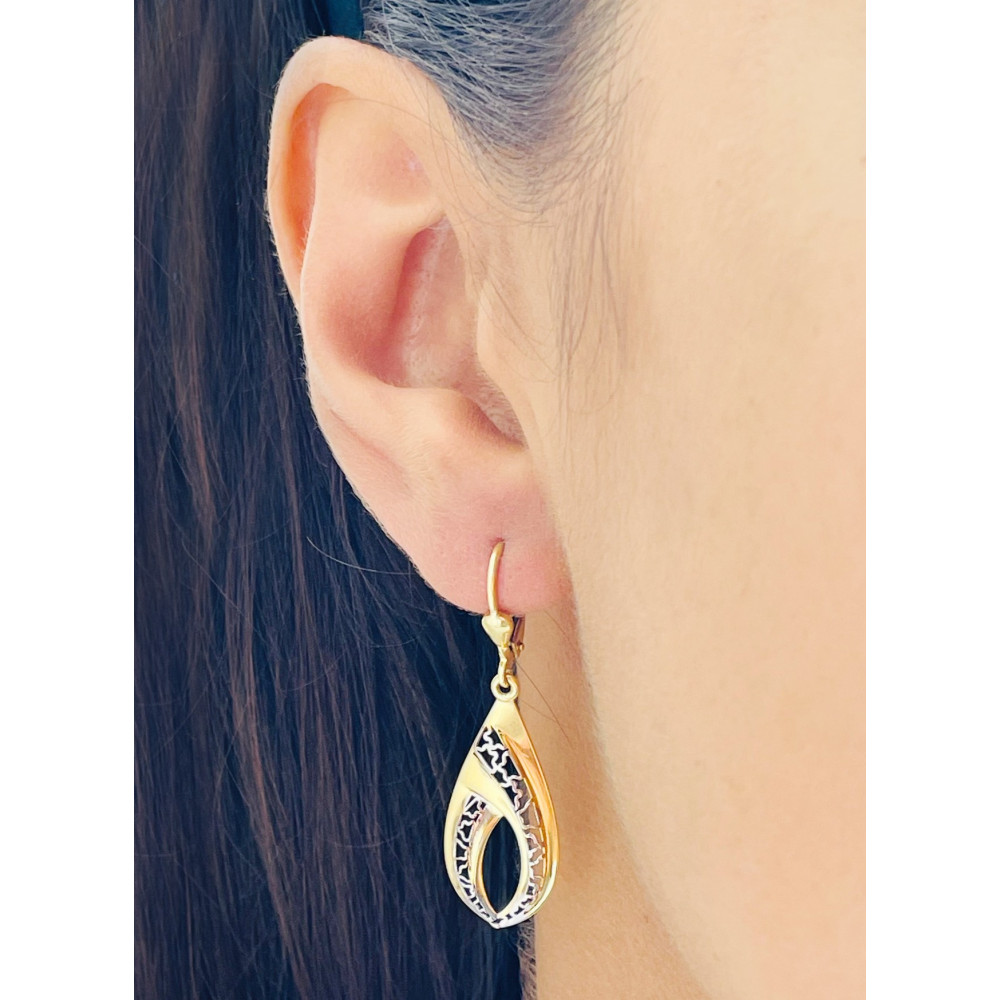 Ohrringe Ohrhänger Ohrstecker Ohrschmuck Gelbgold Paar