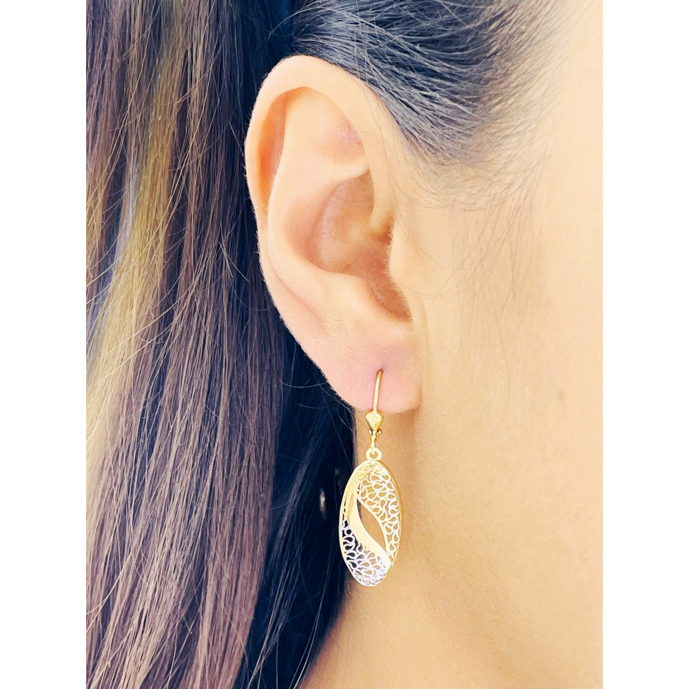 copy of Złote kolczyki wiszące patyczki