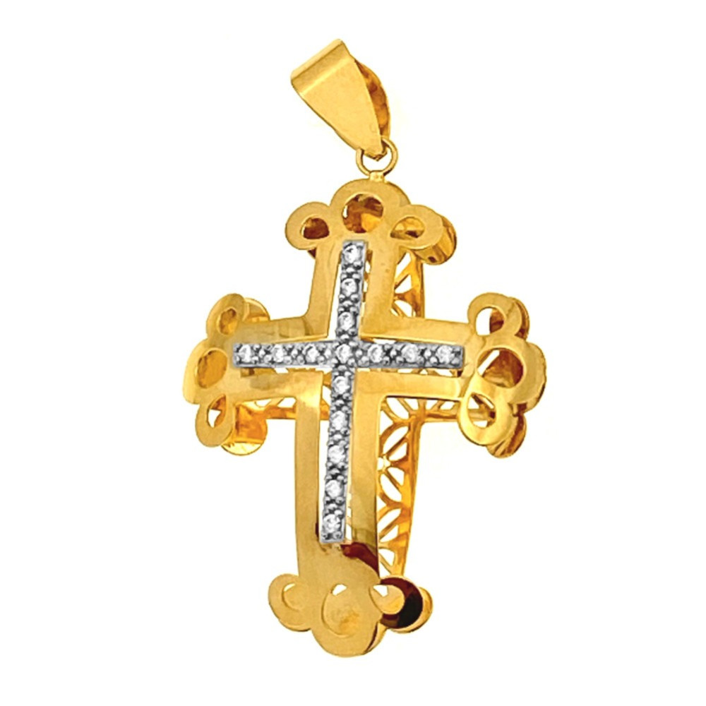 copy of Złoty krzyżyk klasyczny diamentowany