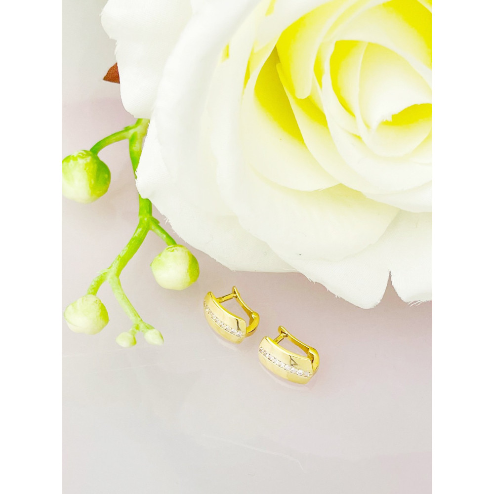 Gold Ohrringe Mit Zirkonia Ohrhänger Ohrstecker Ohrschmuck Paar Gelbgold