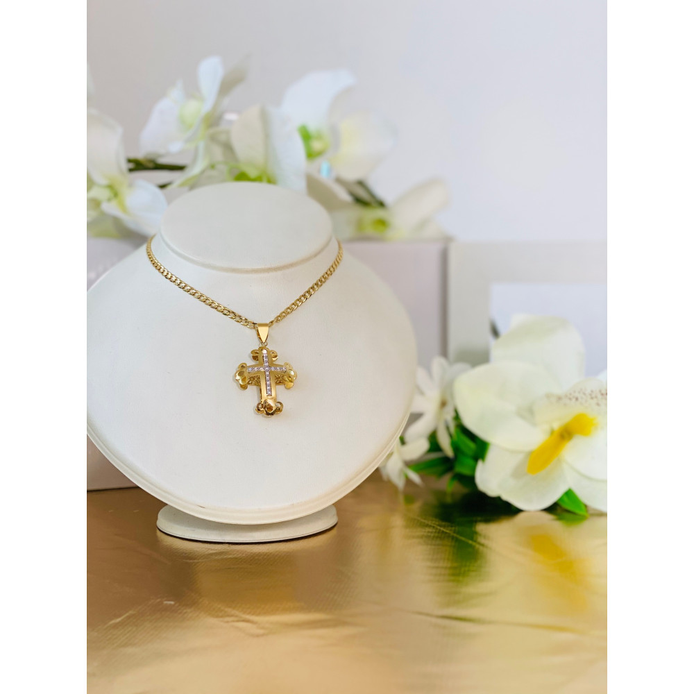 copy of Złoty krzyżyk klasyczny diamentowany