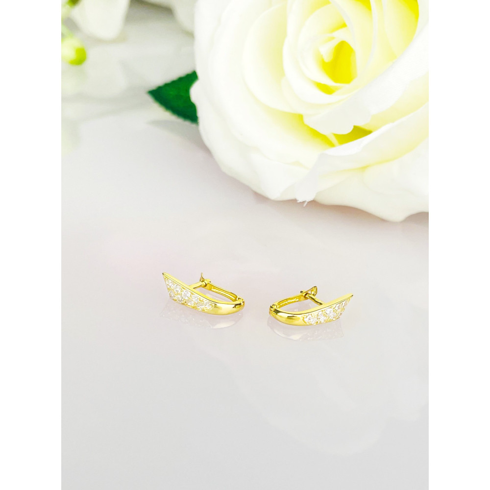 Gold Ohrringe Mit Zirkonia Ohrhänger Ohrstecker Ohrschmuck Paar Gelbgold