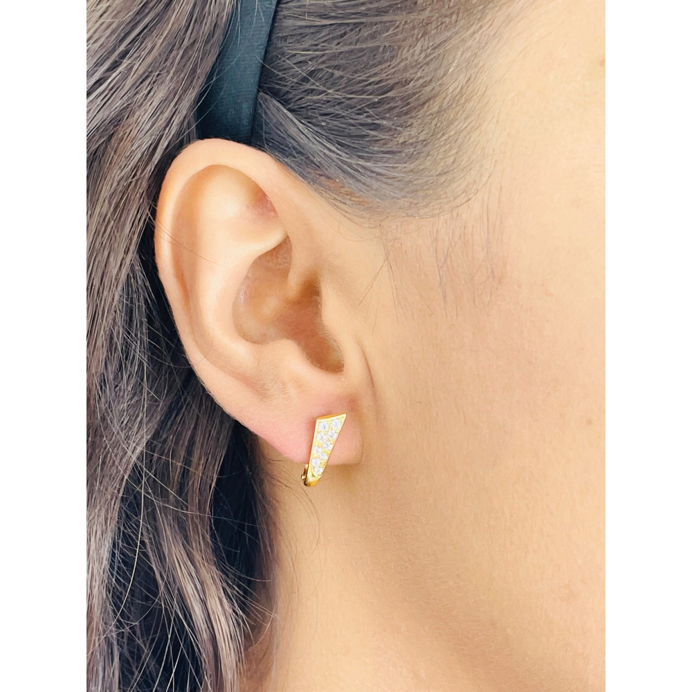 Gold Ohrringe Mit Zirkonia Ohrhänger Ohrstecker Ohrschmuck Paar Gelbgold