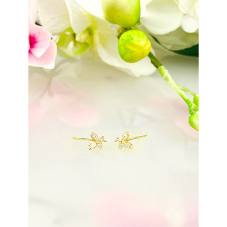 Gold Ohrringe Mit Zirkonia Ohrhänger Ohrstecker Ohrschmuck Paar Gelbgold  Schmetterling
