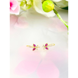 Gold Ohrringe Mit Zirkonia Ohrhänger Ohrstecker Ohrschmuck Paar Gelbgold  Schmetterling