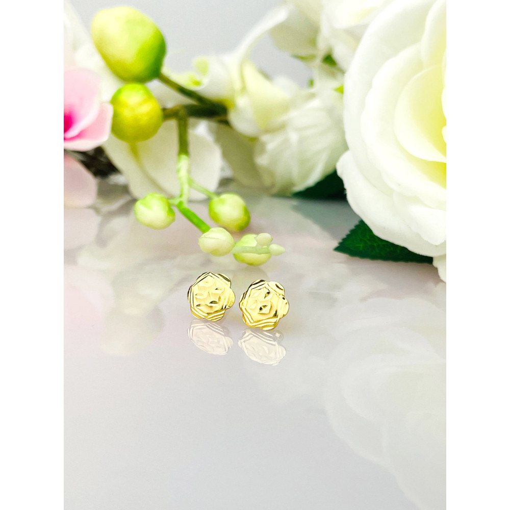 copy of Złote kolczyki przecinki z cyrkoniami