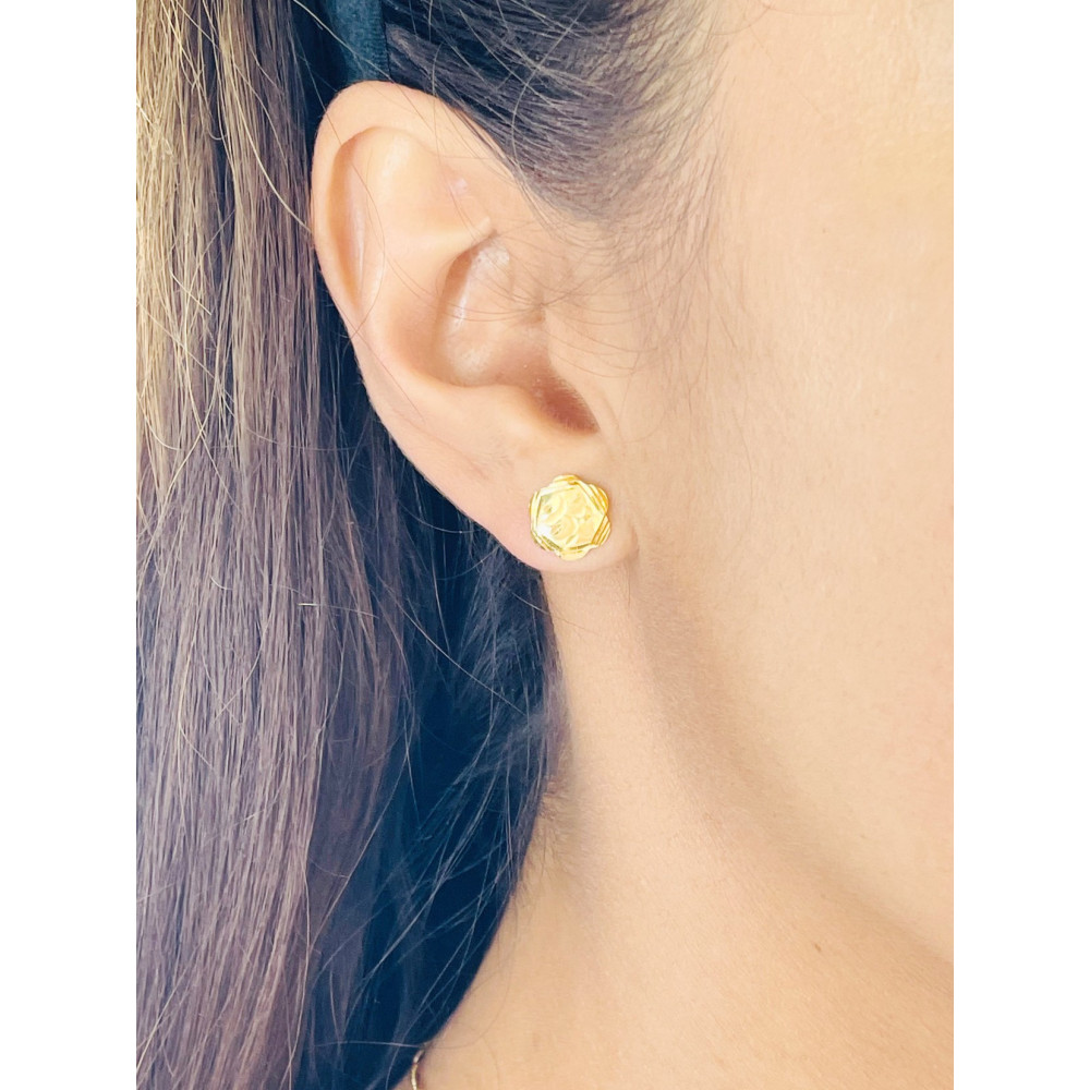 Gold Ohrringe Ohrhänger Ohrstecker Ohrschmuck Gelbgold Blume