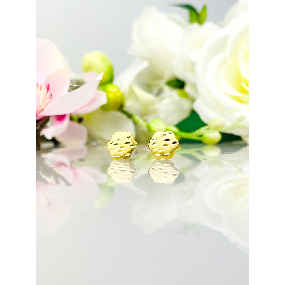 Gold Ohrringe Ohrhänger Ohrstecker Ohrschmuck Gelbgold Blume
