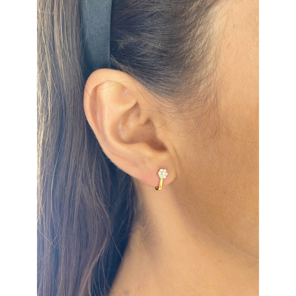 Gold Ohrringe Mit Zirkonia Ohrhänger Ohrstecker Ohrschmuck Paar Gelbgold