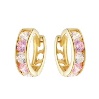 copy of Złote kolczyki przecinki z cyrkoniami