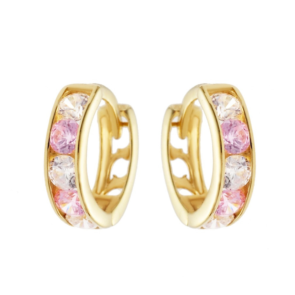 copy of Złote kolczyki przecinki z cyrkoniami