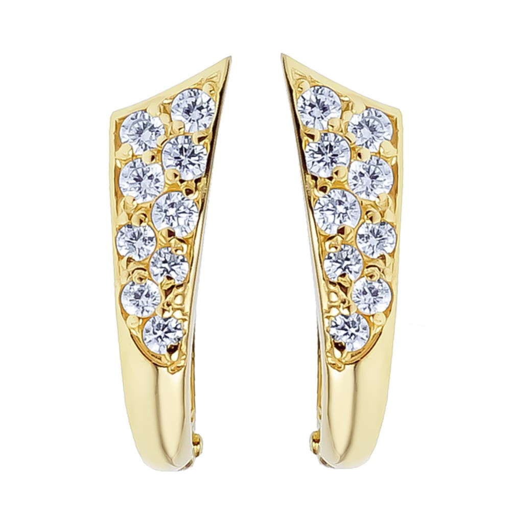 Gold Ohrringe Mit Zirkonia Ohrhänger Ohrstecker Ohrschmuck Paar Gelbgold