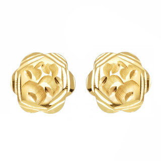 Gold Ohrringe Ohrhänger Ohrstecker Ohrschmuck Gelbgold Blume