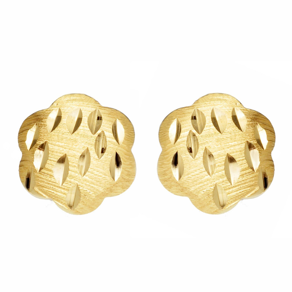 Gold Ohrringe Ohrhänger Ohrstecker Ohrschmuck Gelbgold Blume