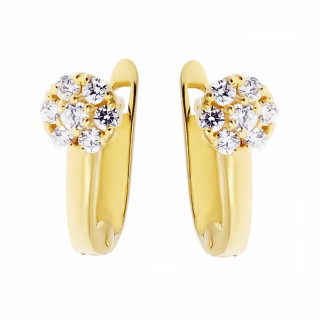 Gold Ohrringe Mit Zirkonia Ohrhänger Ohrstecker Ohrschmuck Paar Gelbgold