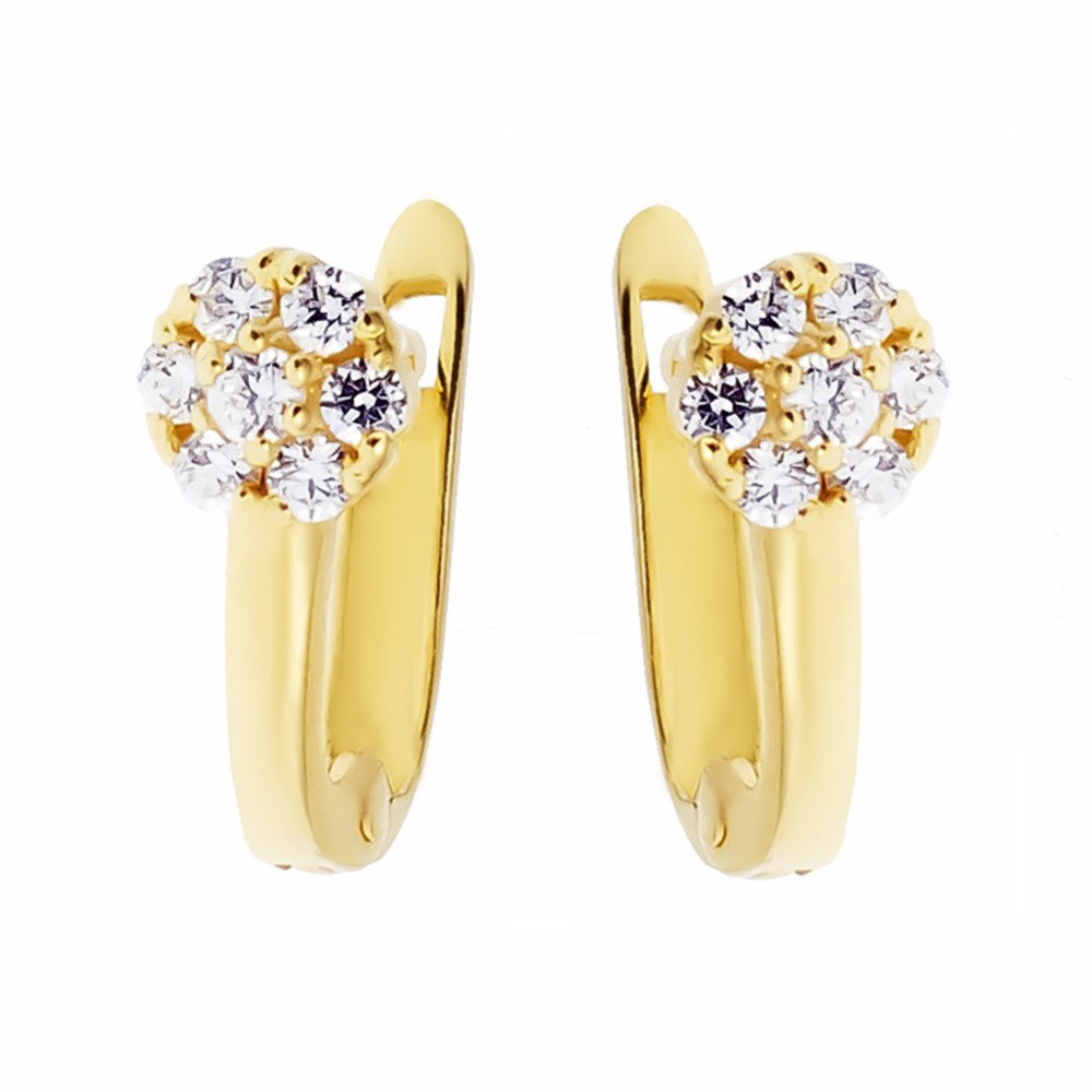 Gold Ohrringe Mit Zirkonia Ohrhänger Ohrstecker Ohrschmuck Paar Gelbgold