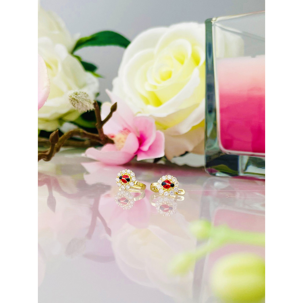 Gold Ohrringe Marienkäfer Ohrhänger Ohrstecker Ohrschmuck Gelbgold