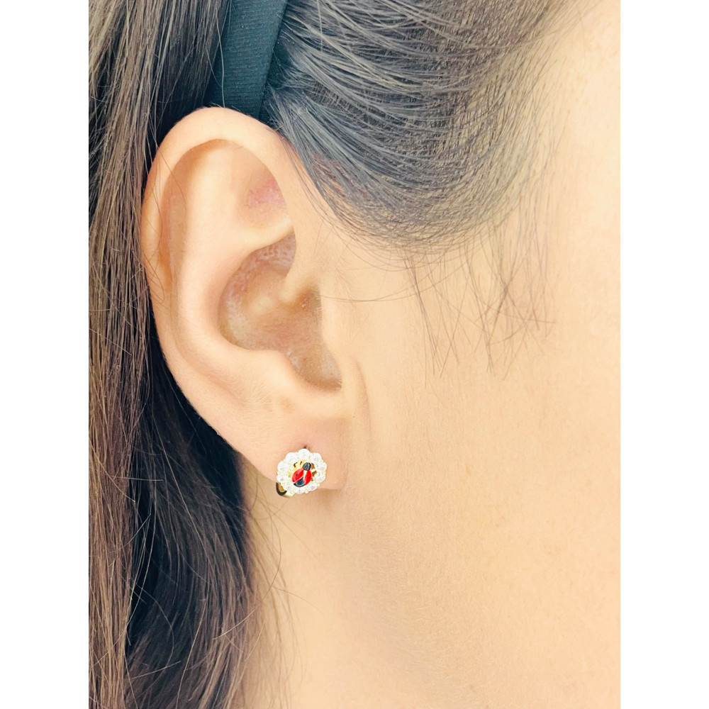 Gold Ohrringe Marienkäfer Ohrhänger Ohrstecker Ohrschmuck Gelbgold