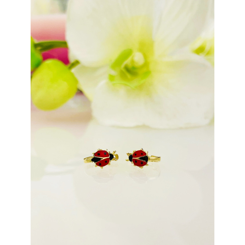 Gold Ohrringe Marienkäfer Ohrhänger Ohrstecker Ohrschmuck Gelbgold