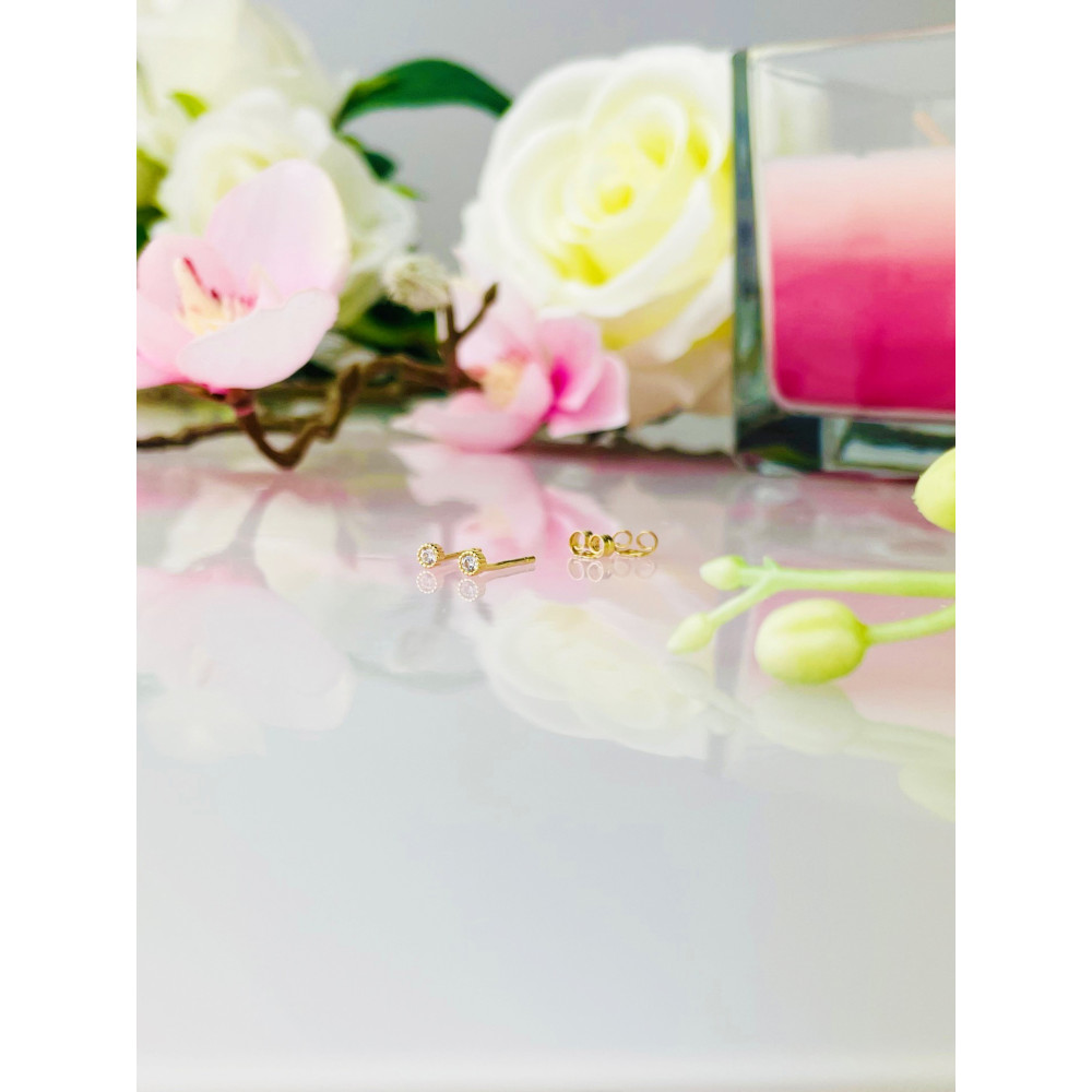 Gold Ohrringe Mit Zirkonia Ohrhänger Ohrstecker Ohrschmuck Paar Gelbgold