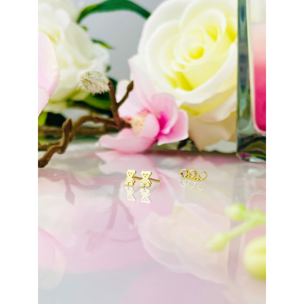 copy of Złote kolczyki przecinki z cyrkoniami