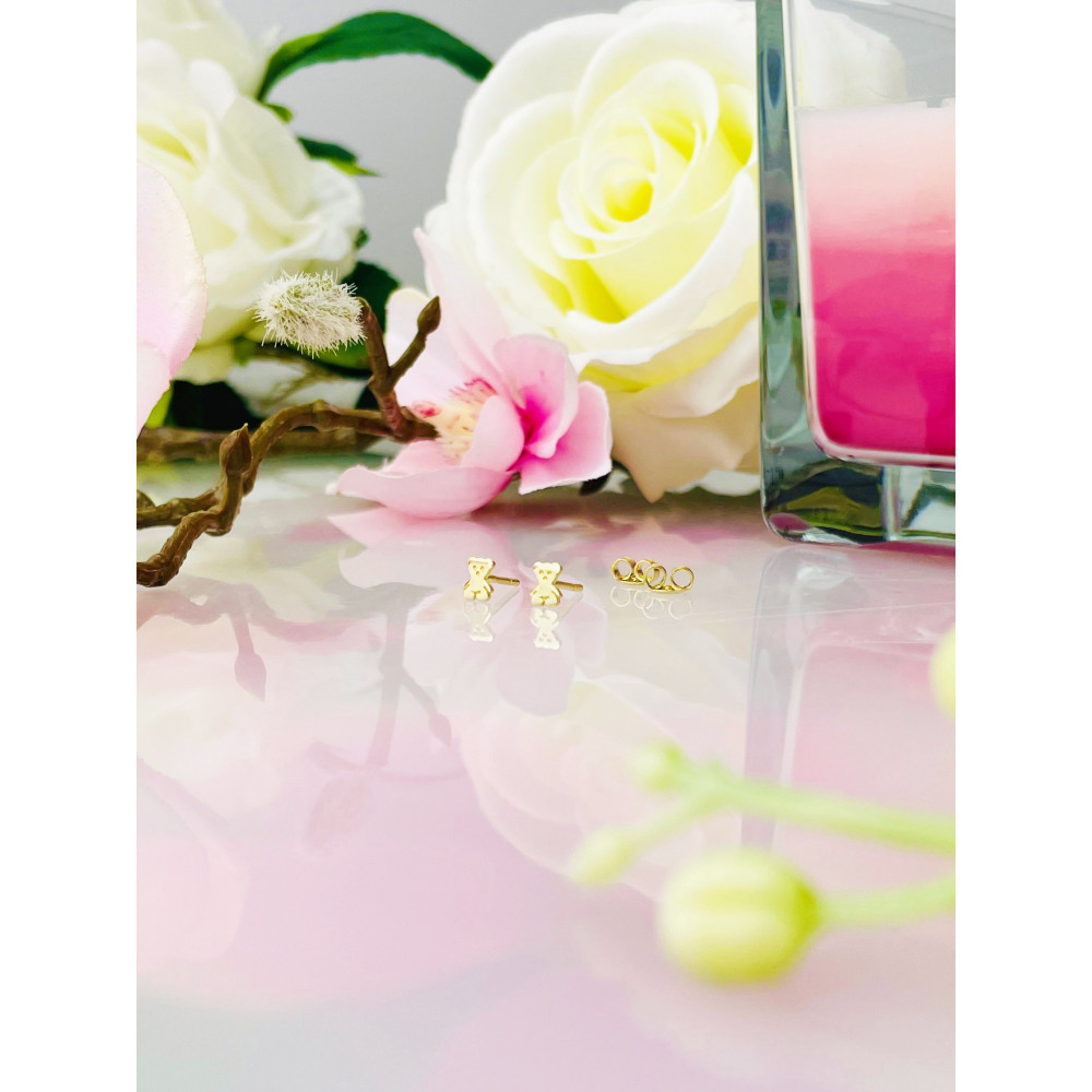 copy of Złote kolczyki przecinki z cyrkoniami