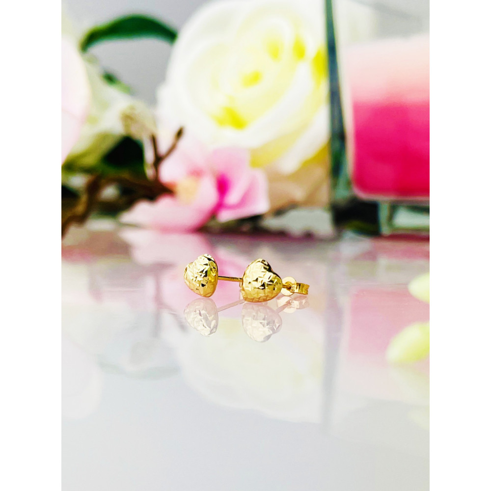 Gold Ohrringe Herzen Ohrhänger Ohrstecker Ohrschmuck Gelbgold