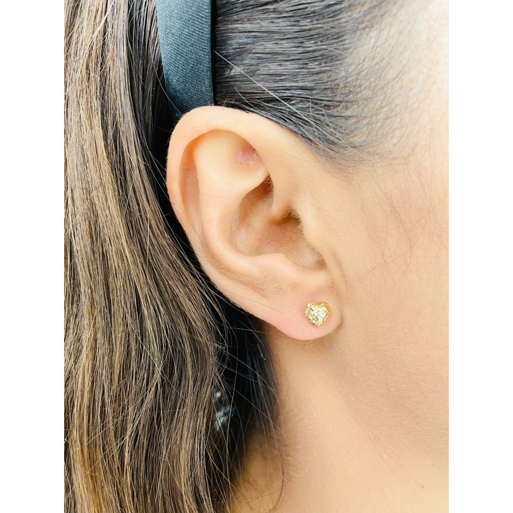 Gold Ohrringe Herzen Ohrhänger Ohrstecker Ohrschmuck Gelbgold